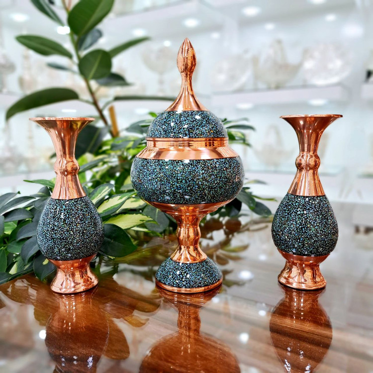 خرید ست فیروزه کوبی با بهترین قیمت از تولیدی