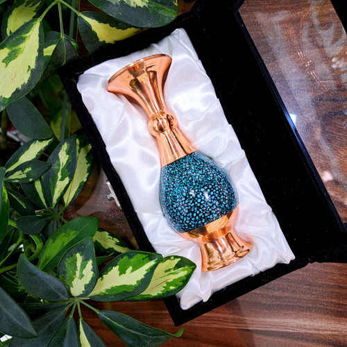 خرید گلدان فیروزه کوبی با جعبه