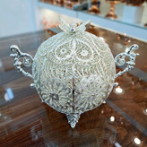 شکلات خوری ملیله کاری با روکش نقره