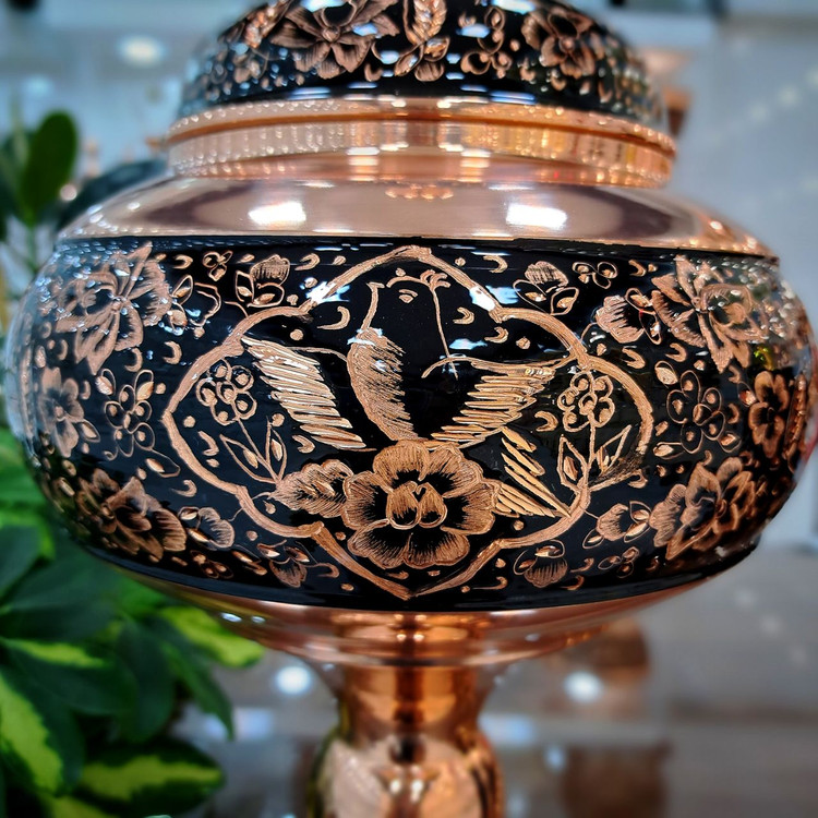 خرید شکلات خوری مسی الماس تراش سایز بزرگ