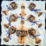 خرید سرویس تنگ و جام و سینی مسی الماس تراش