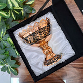 خرید آجیل خوری مسی الماس تراش با جعبه