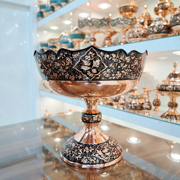 خرید میوه خوری مسی الماس تراش