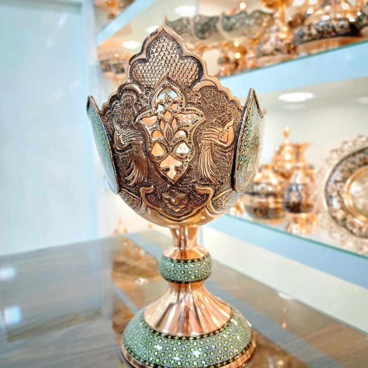 خرید کشکول مسی خاتم کاری