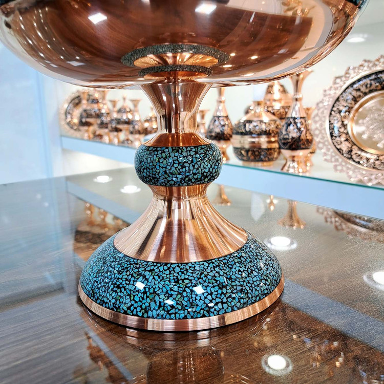 خرید میوه خوری مس و فیروزه کوب