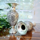 خرید گلدان قلمزنی شبه نقره سایز بزرگ