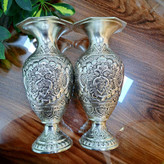 خرید گلدان قلمزنی نقره نما سایز بزرگ