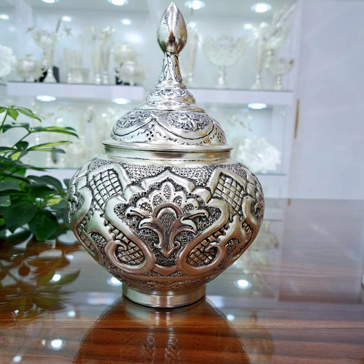 ست گلدان و شکلات خوری شبه نقره