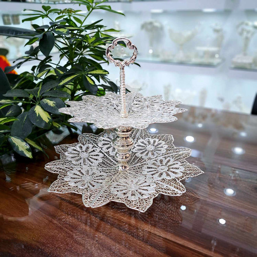 خرید شیرینی خوری دو طبقه ملیله