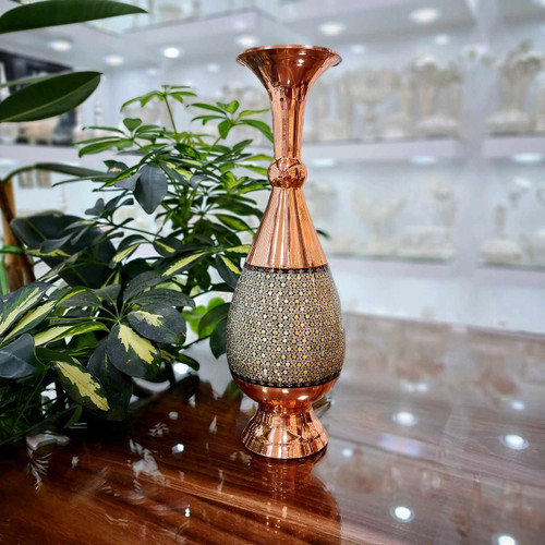 گلدان مس و خاتم