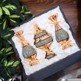 ست گلدان و شکلات خوری مس و خاتم