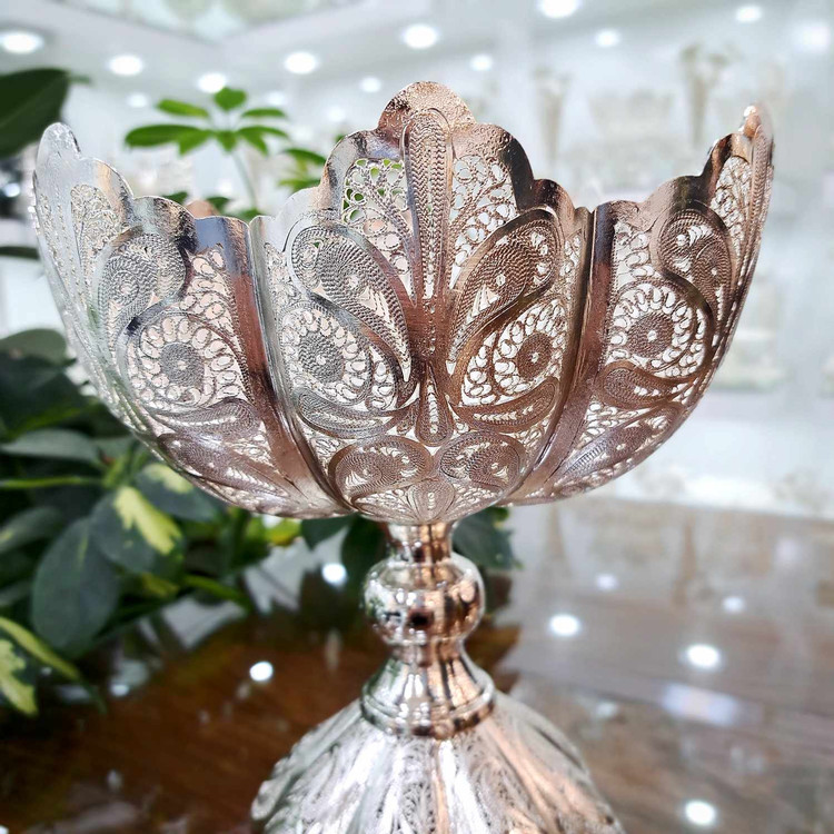 کاسه ملیله کاری با روکش نقره