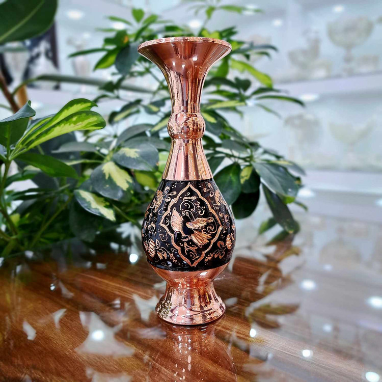 خرید گلدان مسی الماس تراش مستقیم از تولیدی