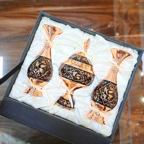 خرید ست گلدان و شکلات خوری الماس تراش با جعبه