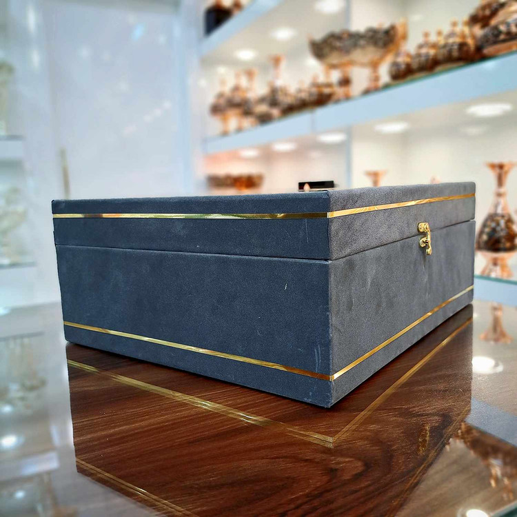 خرید ست گلدان و شکلات خوری مس و خاتم با بهترین قیمت