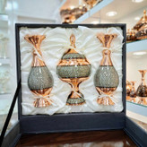 خرید ست شکلات خوری و گلدان خاتم کاری مناسب هدیه