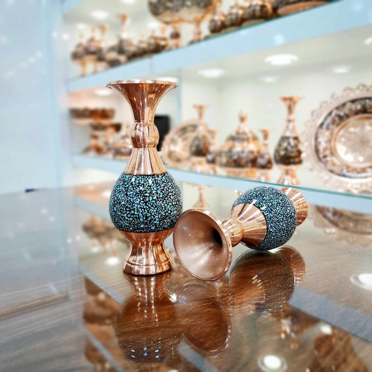 قیمت گلدان 16 مدل صراحی فیروزه کوبی