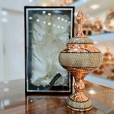 تصویر شکلات خوری مس و خاتم به همراه جعبه