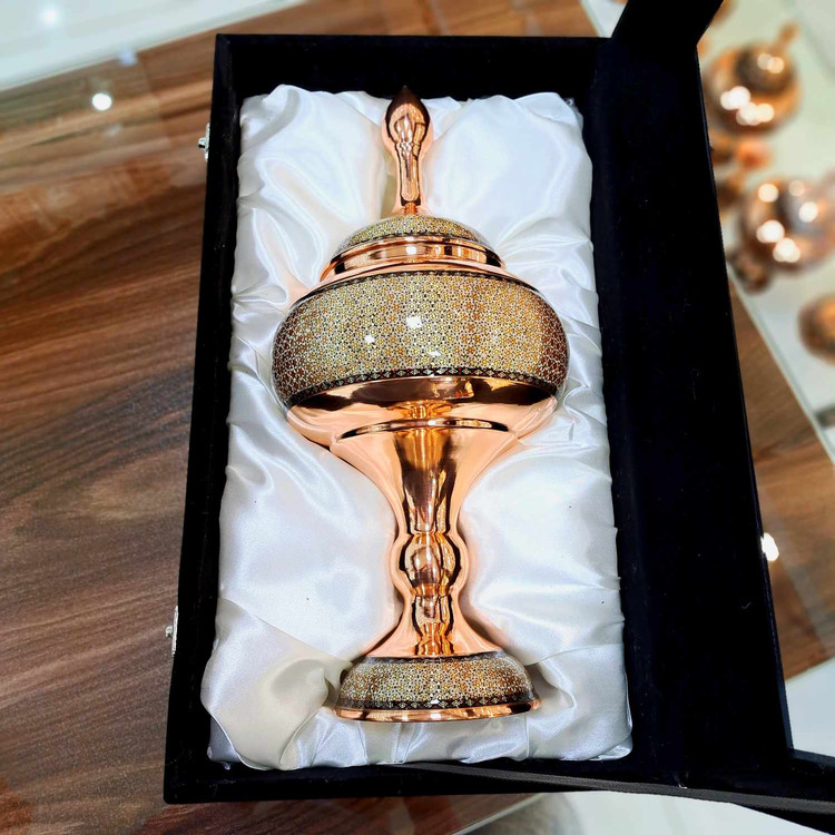 خرید شکلات خوری مس و خاتم با جعبه مناسب هدیه