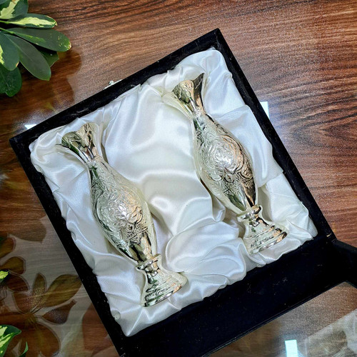 خرید گلدان قلمزنی نقرنما