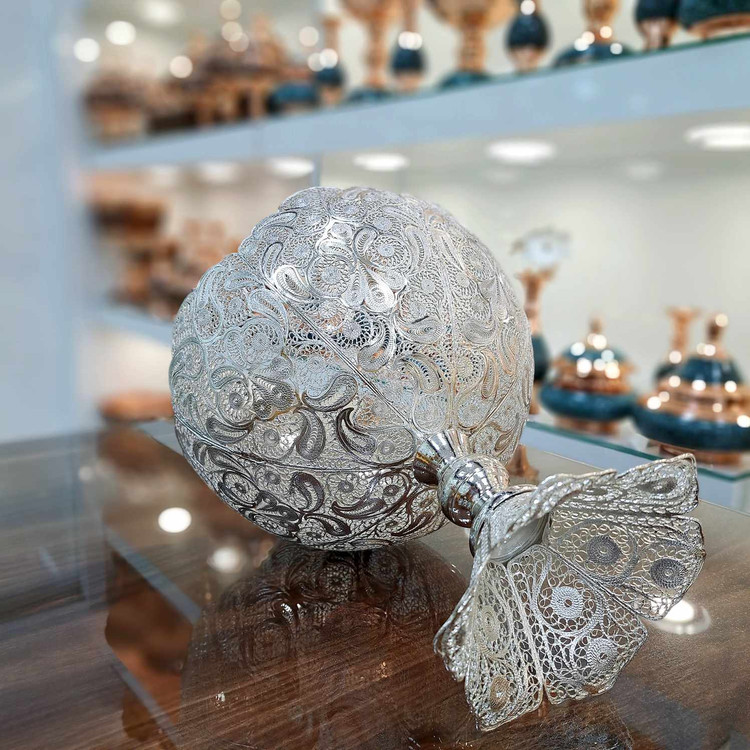 خرید میوه خوری ملیله کاری طرح ترمه