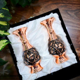 خرید گلدان مسی الماس تراش با جعبه برای هدیه