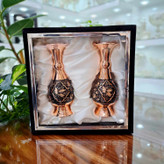 خرید گلدان مسی الماس تراش با جعبه برای هدیه