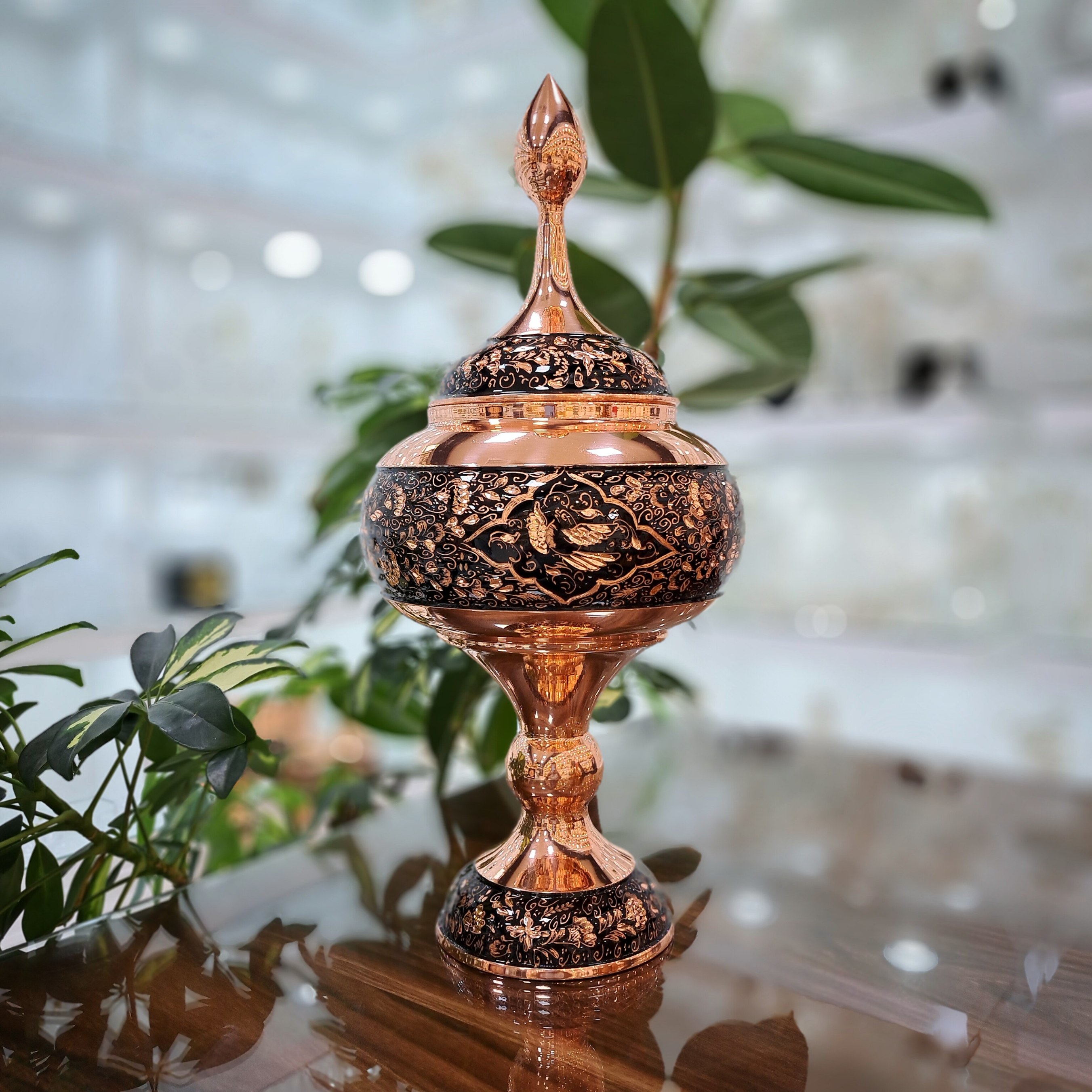 خرید شکلات خوری مسی الماس تراش سایز بزرگ