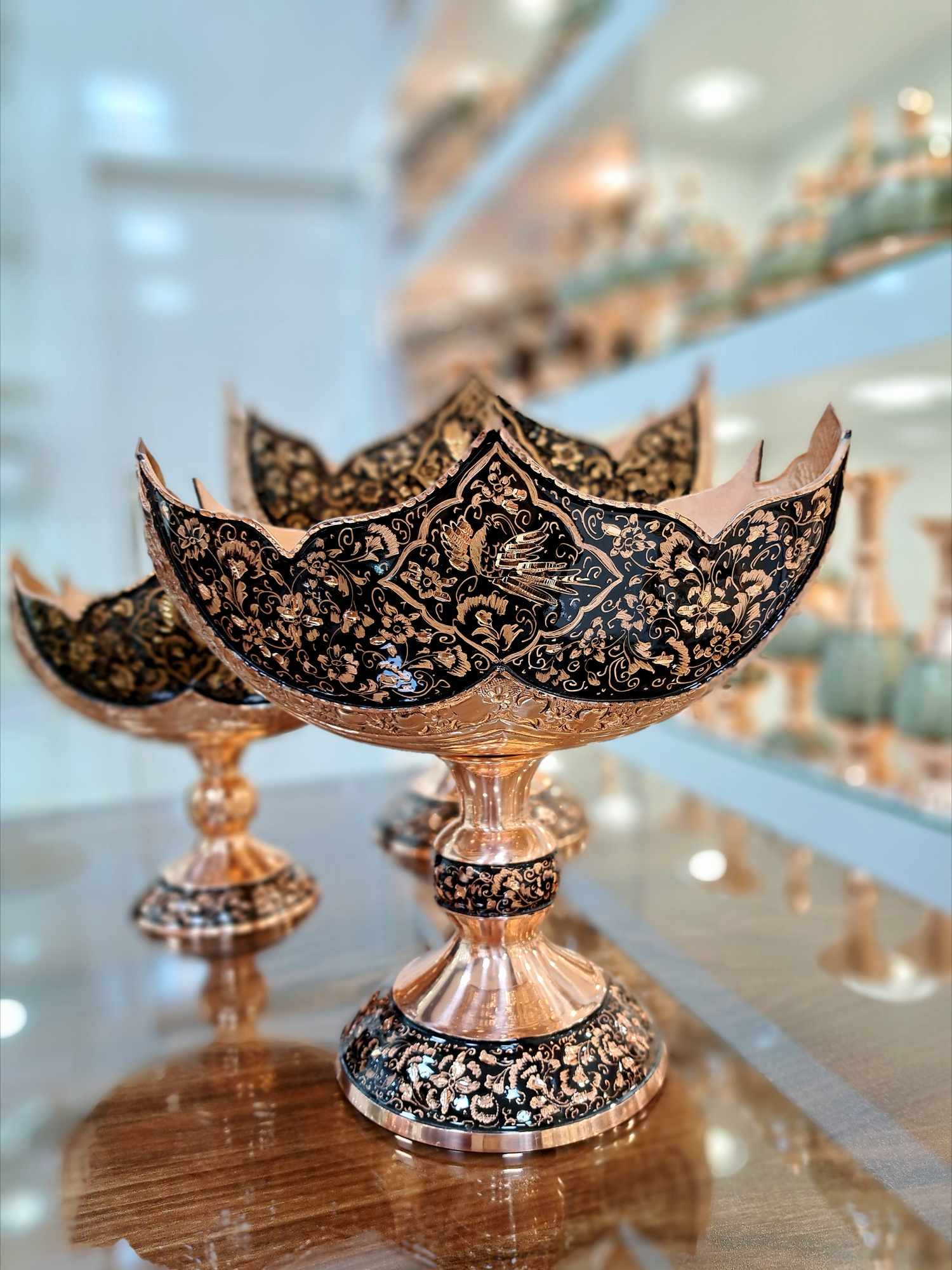 خرید کشکول مسی الماس تراش سایز3