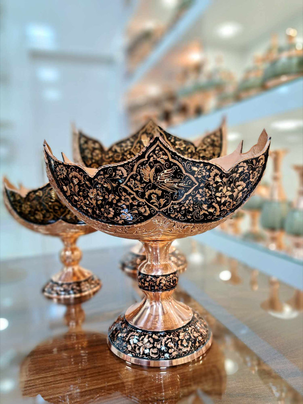 خرید کشکول مسی الماس تراش سایز3