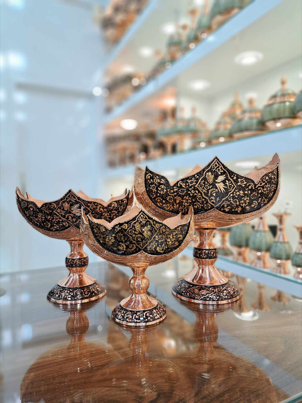 خرید کشکول مسی الماس تراش با ارسال رایگان