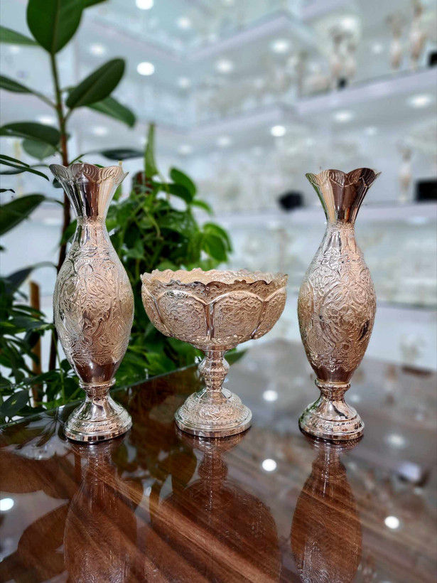 ست سه تیکه نقره نما