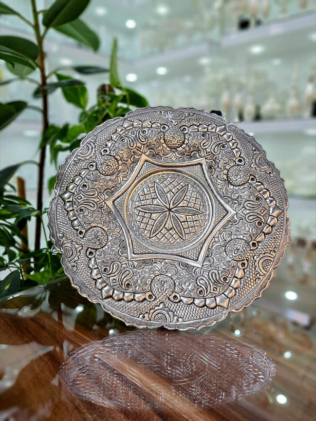 خرید شیرینی خوری قلمزنی نقره نما