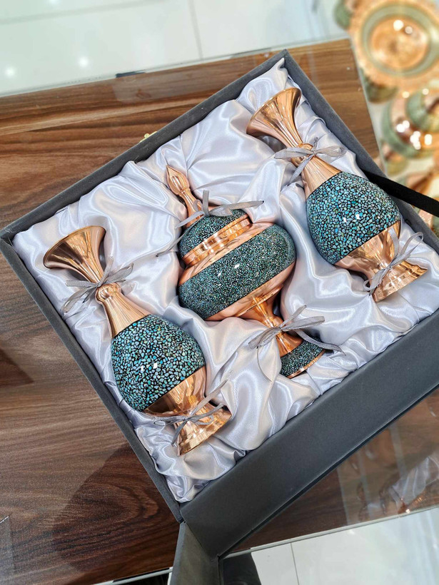 خرید ست فیروزه کوبی به همراه باکس