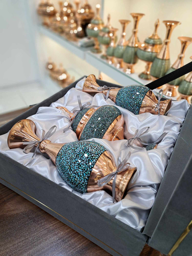 قیمت ست گلدان و شکلات خوری فیروزه کوبی