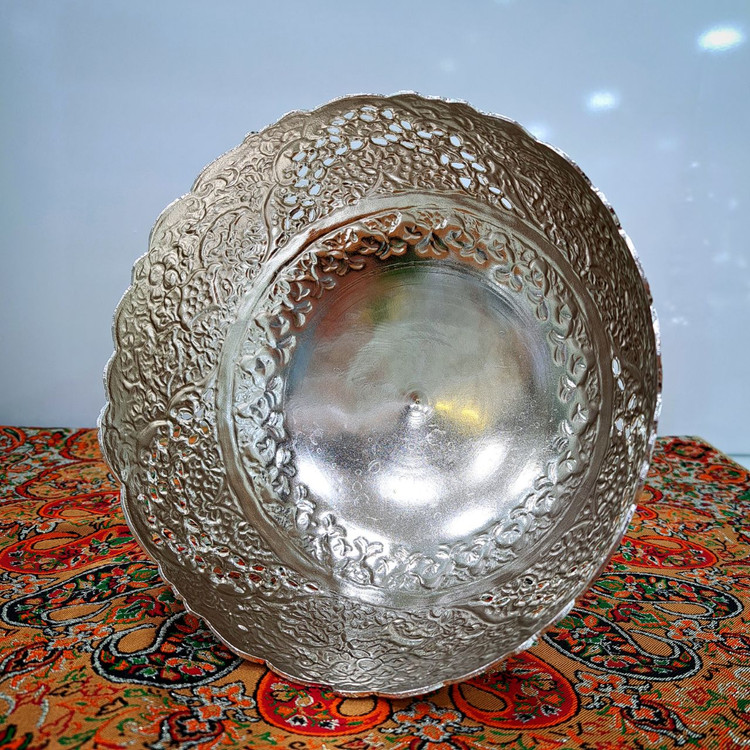 خرید کاسه آجیل قلمزنی نقره نما