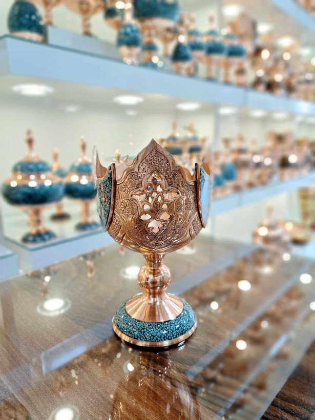 خرید کشکول فیروزه کوبی بغل قلم مستقیم از تولیدی