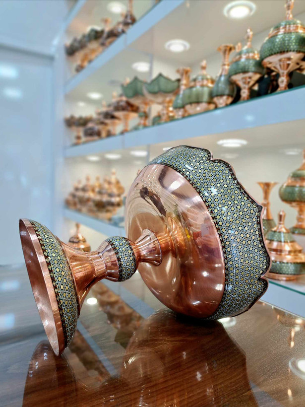 خرید میوه خوری مسی خاتم کاری