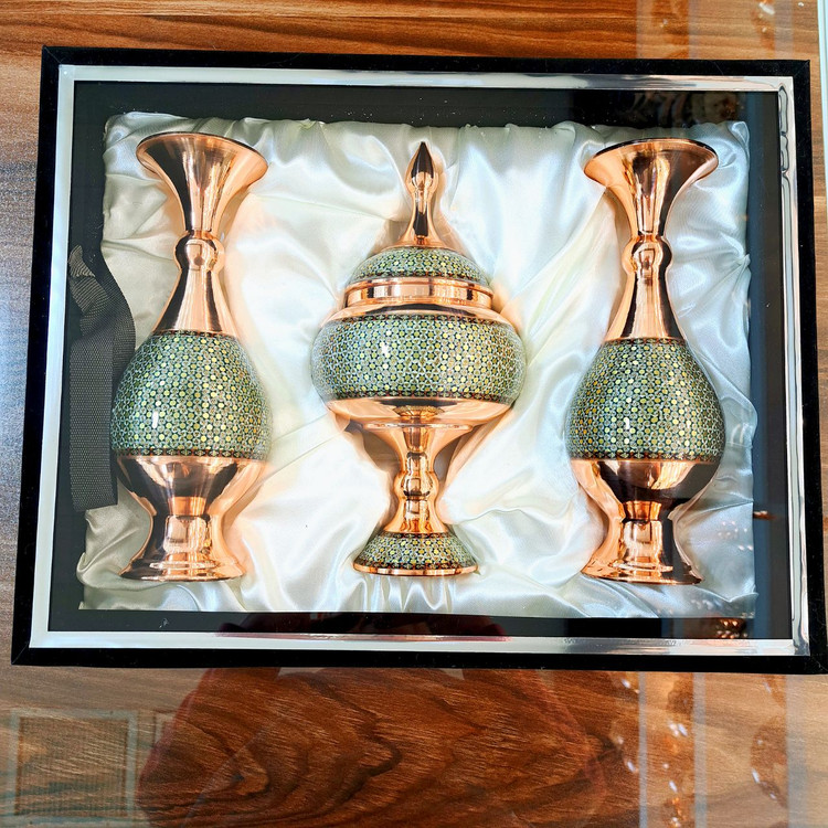 قیمت ست باکس خاتم کاری روی مس