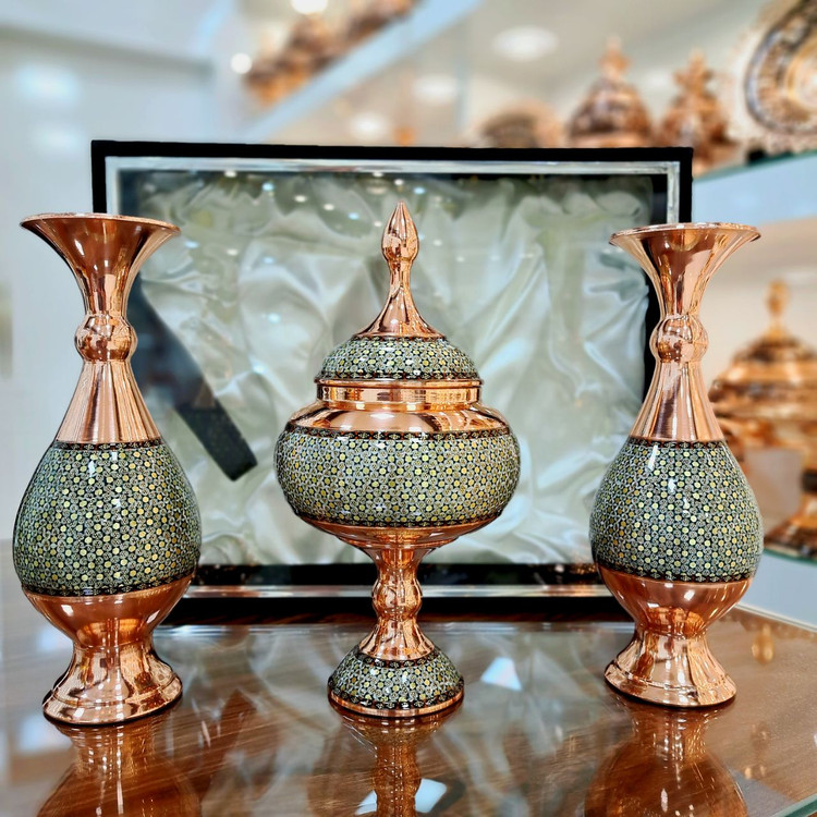 قیمت ست مس و خاتم برند اشرافی