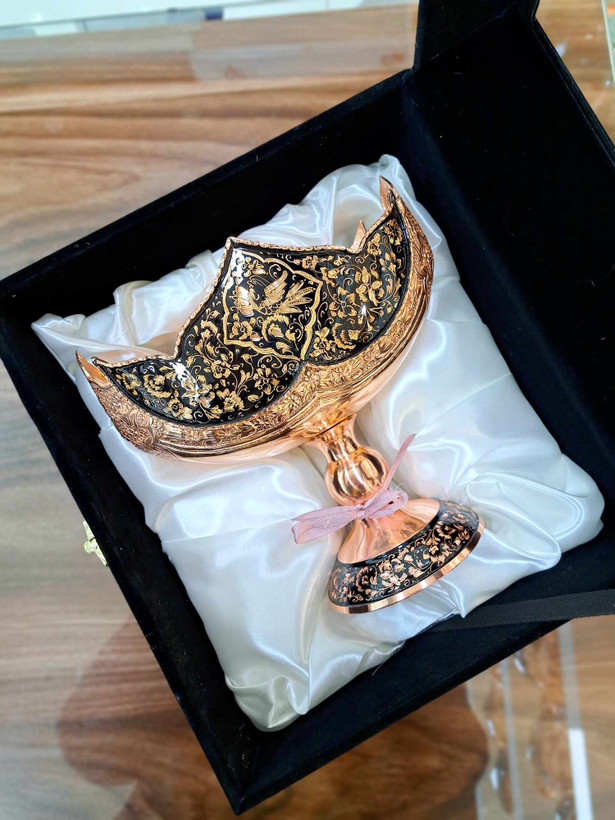 کشکول مسی الماس تراش سایز 2