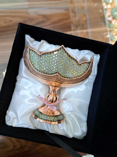 کشکول مس و خاتم نفیس بغل قلم