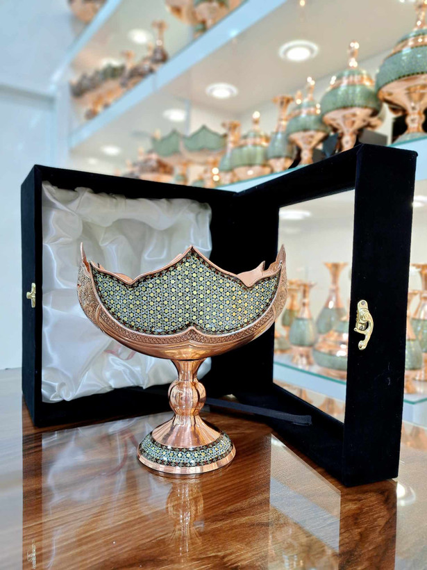 خرید کشکول مس و خاتم مستقیم از تولیدی