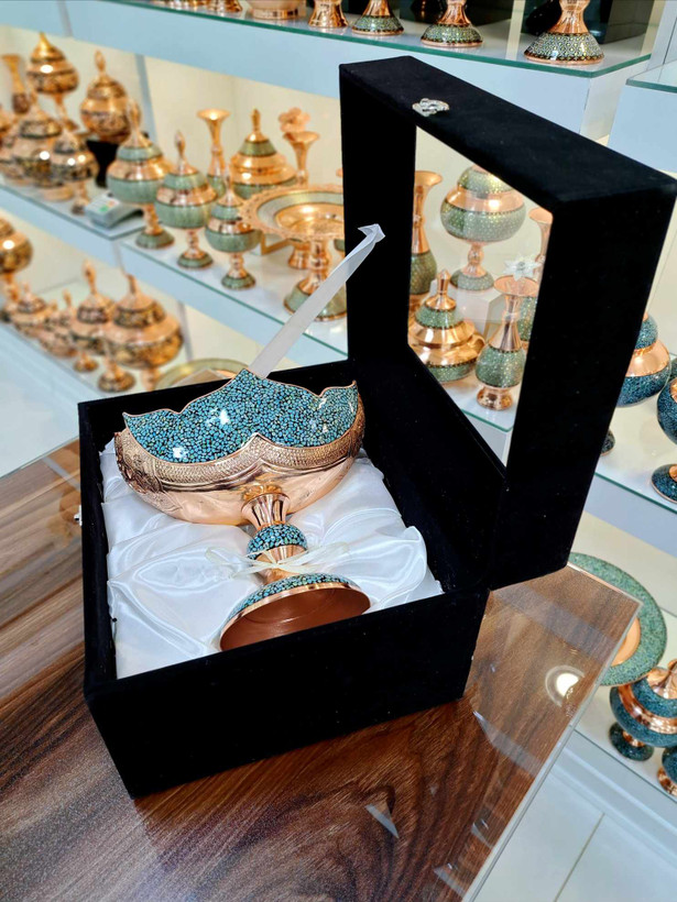 خرید کشکول فیروزه کوبی سایز3 با بهترین قیمت و کیفیت