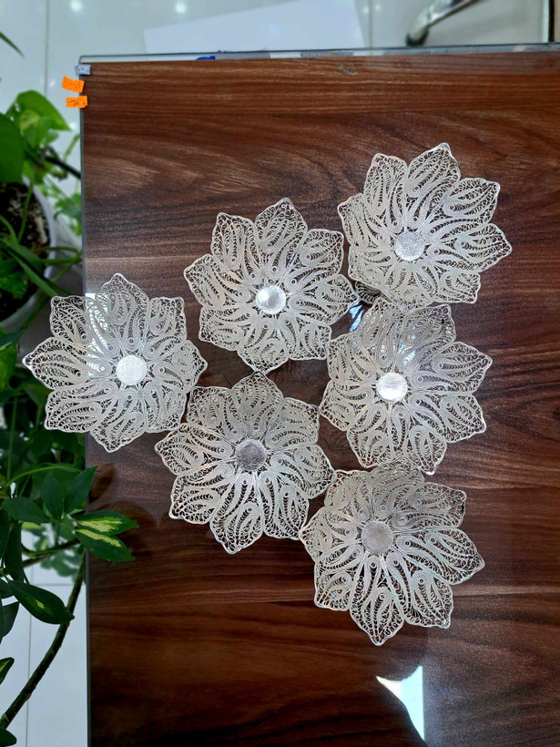 سرویس آجیل خوری ملیله با روکش نقره