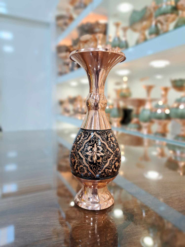 خرید گلدان مسی الماس تراش مستقیم از تولیدی