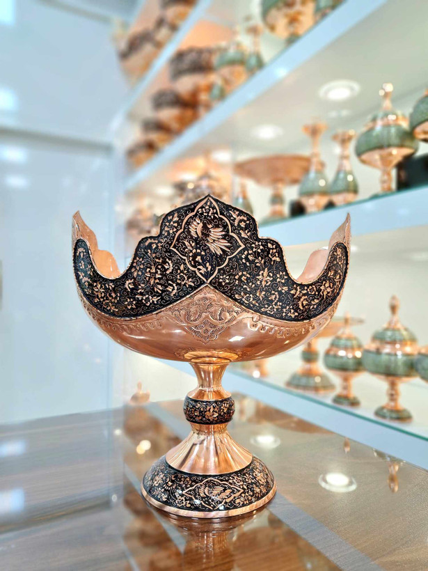 خرید کشکول مسی الماس تراش سایز 4