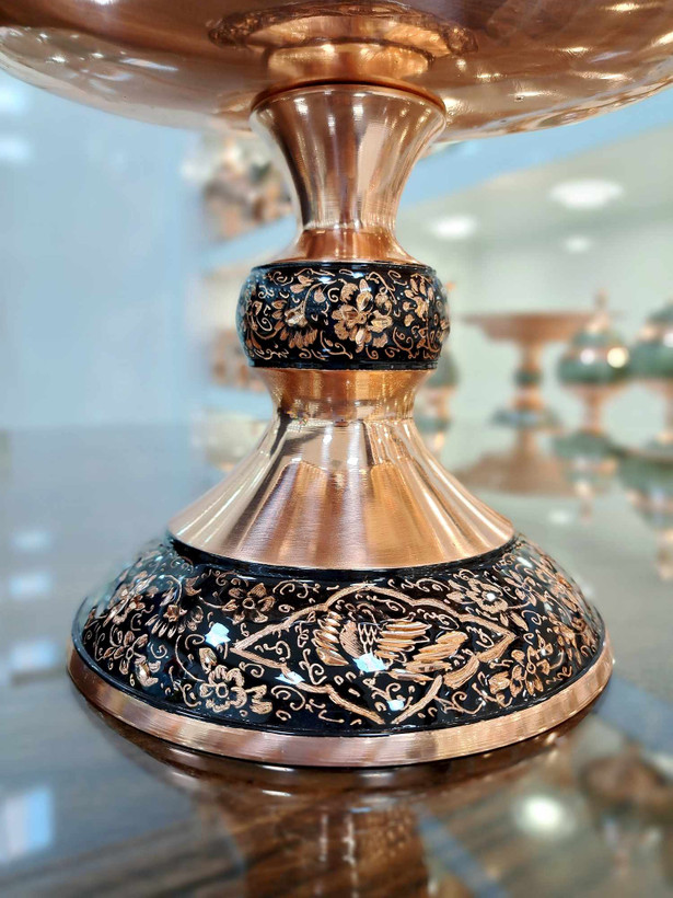 خرید کشکول مسی الماس تراش برند اشرافی