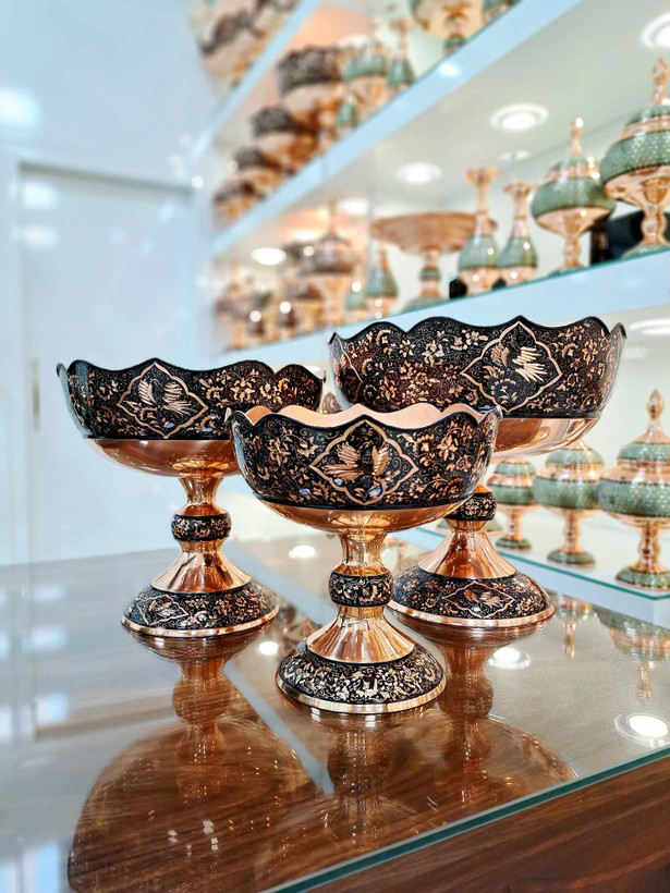 خرید میوه خوری مسی الماس تراش