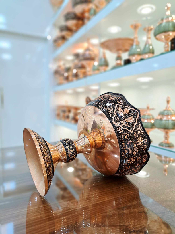 خرید میوه خوری مسی الماس تراش